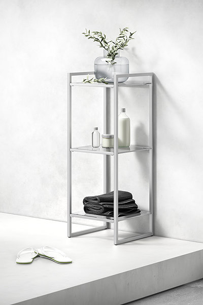 Shelving Unit ZACK PONIO Bathroom Shelf, Brushed Stainless Steel ...
