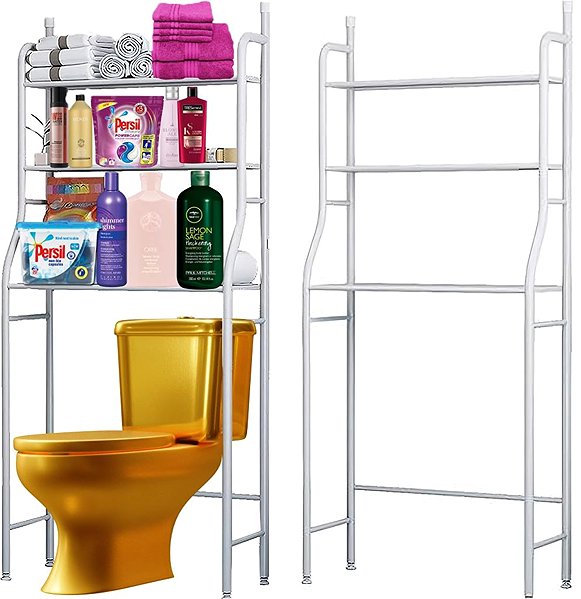 Shelving Unit RETOO Bathroom Shelf Over Toilet ...