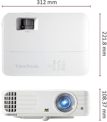 Projektor ViewSonic PG706HD Műszaki vázlat