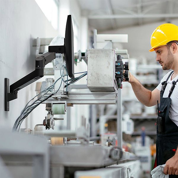 Monitor Arm ERGOTRON LX Pro Wall Monitor Arm, wall mounted flexible arm, black ...