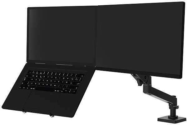Monitor Arm ERGOTRON LX Pro Desk Dual Direct Arm, desktop arm for 2 monitors, black ...