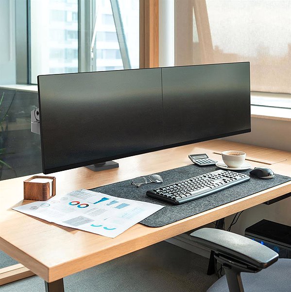 Monitor Arm ERGOTRON LX Pro Dual Side-by-Side Arm, desktop dual arm mount for 2 monitors, grey ...
