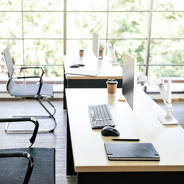Monitor Arm ERGOTRON LX Pro Desk Monitor Arm, Tall Pole, desk arm, monitor, taller pole, white ...