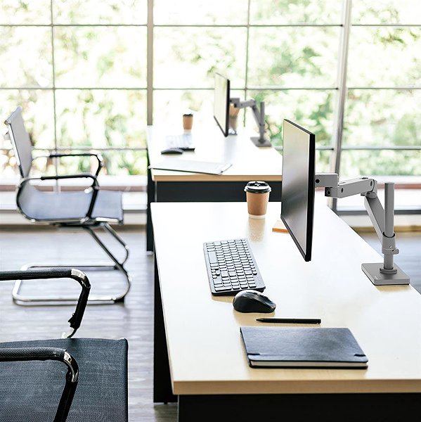 Monitor Arm ERGOTRON LX Pro Desk Monitor Arm, Tall Pole, desk arm, monitor, taller pole, grey ...