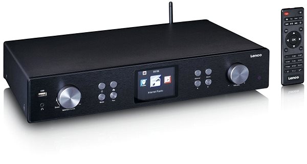 Radio Lenco DIR-250BK Lateral view