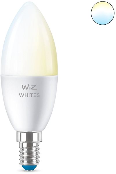 LED Bulb WiZ Tunable White 40W E14 C37 Screen