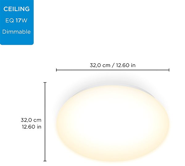 Ceiling Light WiZ Dimmable Adria Ceiling Light 17W Warm White Technical draft