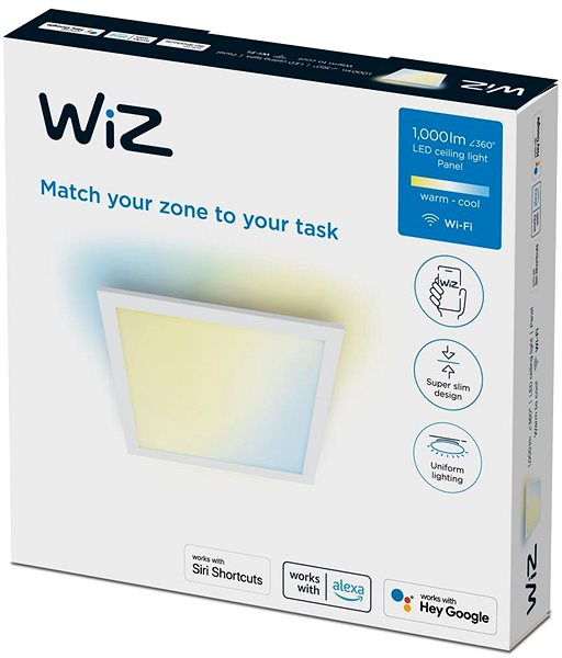 Deckenleuchte WiZ Panel Tunable White 12 Watt - quadratisch - weiß ...