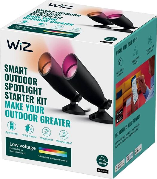 Záhradné osvetlenie WiZ 12 V Ground Spot Starter Kit EÚ C ...