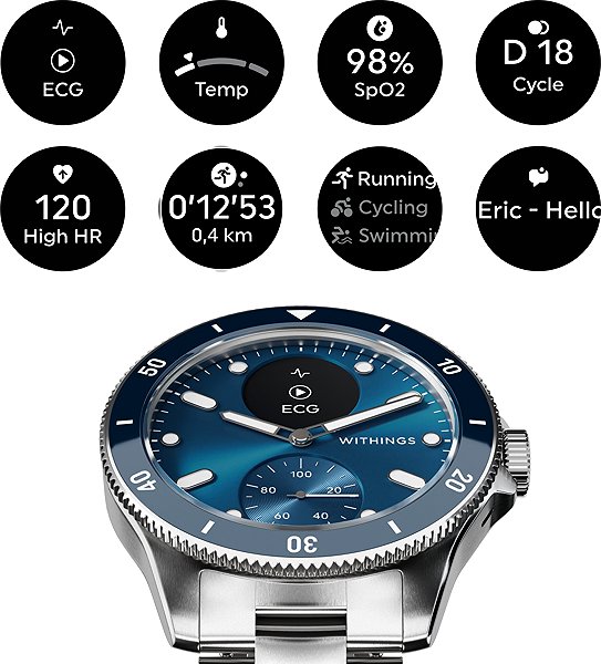 Smartwatch Withings Scanwatch Nova 43mm - Blue ...
