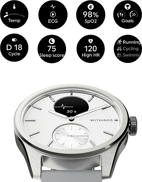 Smart Watch Withings Scanwatch 2 42mm - White ...