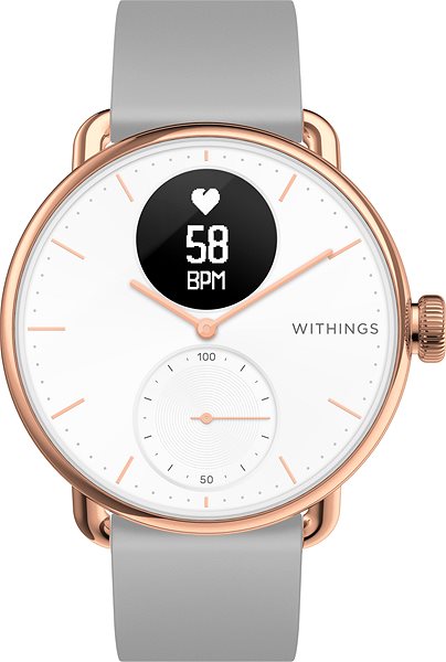 Smart hodinky Withings Scanwatch 38 mm – Rose Gold Screen