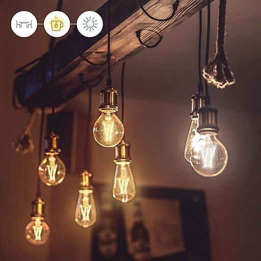 LED-Birne WiZ Warm White Filament ST64 E27 Amber WLAN Smart Bulb Lifestyle 2