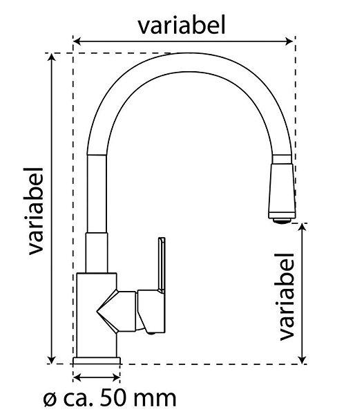Tap EISL Flexo black / stainless steel Technical draft