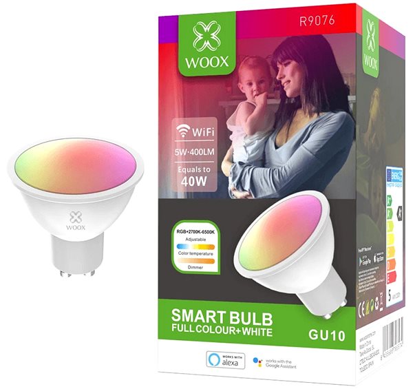 LED-Birne Woox R9076 GU10 WiFi Spot RGB+CCT Packungsinhalt
