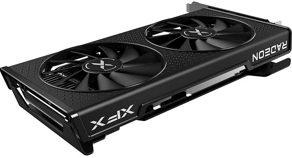 Grafikkarte XFX Speedster SWFT 210 AMD Radeon RX 6600 XT Core Seitlicher Anblick