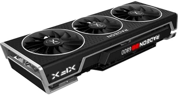 Grafikkarte XFX Speedster MERC 319 AMD Radeon RX 6800 Black Seitlicher Anblick
