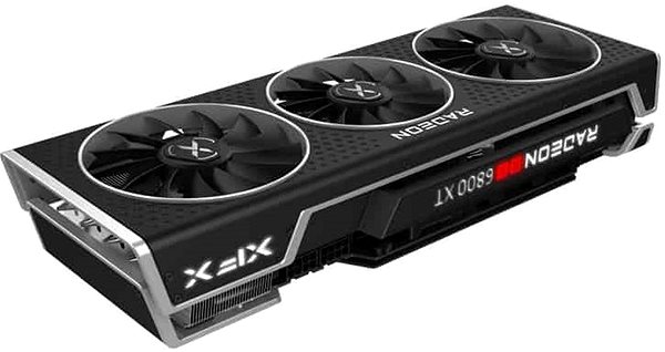 Grafikkarte XFX Speedster MERC 319 AMD Radeon RX 6800 XT Black Seitlicher Anblick