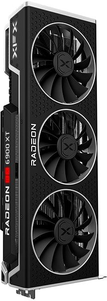 Grafikkarte XFX Radeon RX 6900 XT Speedster MERC 319 BLACK Gaming Seitlicher Anblick