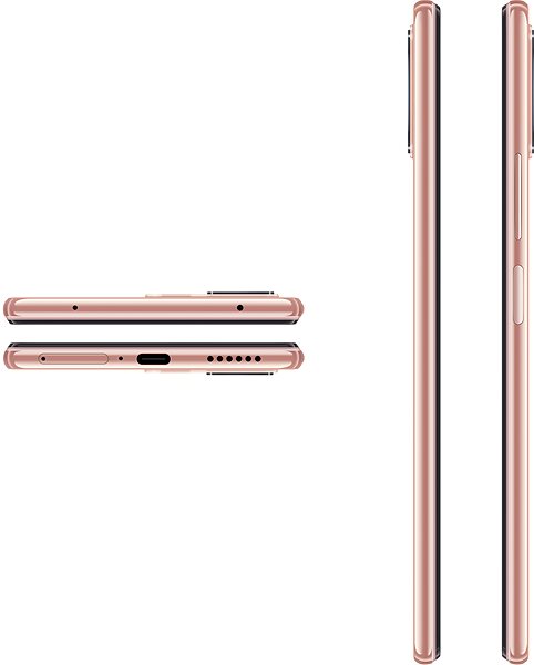 Handy Xiaomi 11 Lite 5G NE 6 GB/128 GB - rosa Seitlicher Anblick