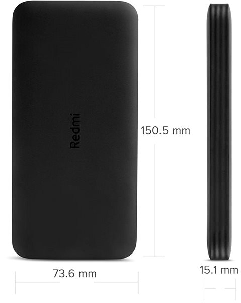 Powerbanka Xiaomi Redmi Powerbank 10000mAh Technický nákres