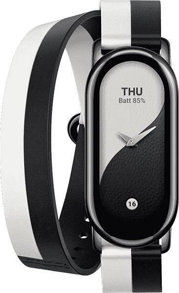 Remienok na hodinky Xiaomi Smart Band 8 Double Wrap Strap – Black and white/BHR7311GL ...