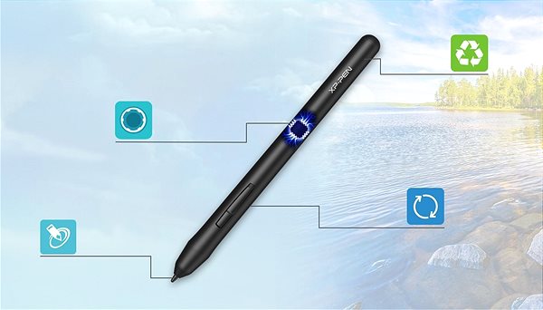 Dotykové pero (stylus) XP-Pen Pasívne pero P01 pre grafické tablety XP-Pen Vlastnosti/technológia