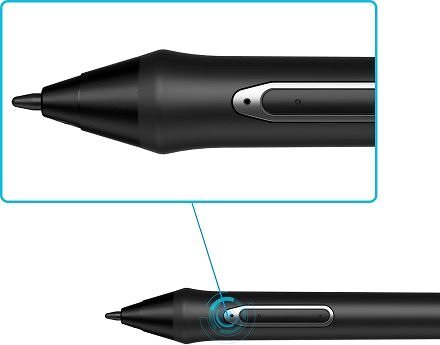 Touchpen (Stylus) XP-Pen Aktiver Stift P02S mit Etui und Tipps für Artist 16/22 Pro / 22E Pro Mermale/Technologie