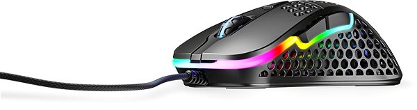 Gaming-Maus XTRFY Gaming Mouse M4 RGB Schwarz Seitlicher Anblick