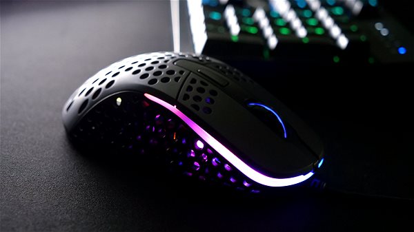 Gaming Mouse XTRFY Gaming Mouse M4 RGB Black Lifestyle