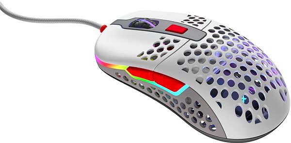 Gamer egér XTRFY Gaming Mouse M42 RGB Retro Oldalnézet