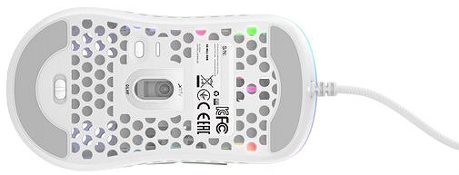 Gamer egér XTRFY Gaming Mouse M42 RGB fehér Hátoldal