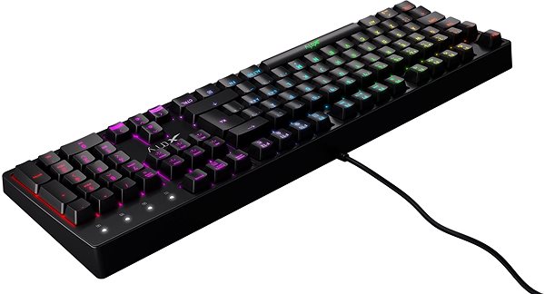 Gaming Keyboard XTRFY K4 RGB, Kailh Red, Black (US) Lateral view