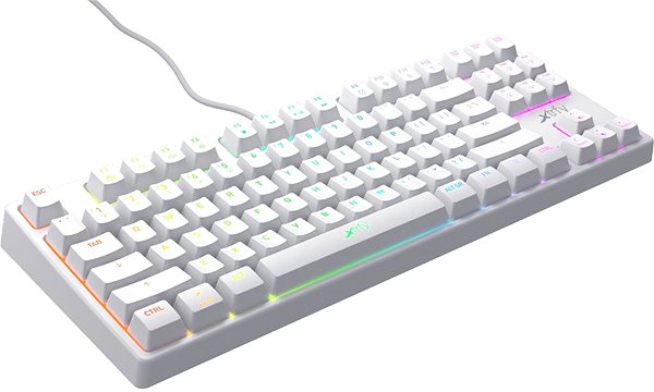 Gaming Keyboard Xtrfy K4 TKL RGB, Kailh Red, White (US) Lateral view