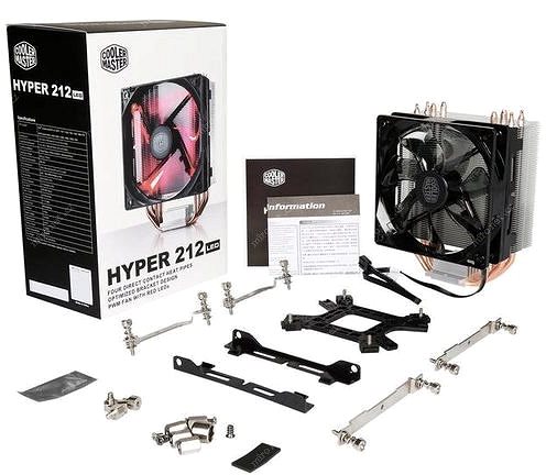 CPU Cooler Cooler Master Hyper 212 LED Package content