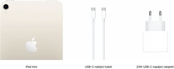 Tablet iPad mini 64GB Hviezdne biely 2021 DEMO Obsah balenia