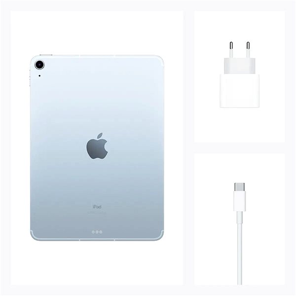 Tablet iPad Air 64 GB WiFi Égkék 2020 DEMO Csomag tartalma
