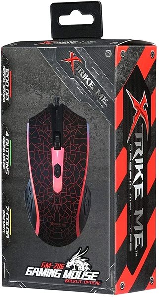 Gaming-Maus XTRIKE GM-206 BK Wired Mouse Verpackung/Box