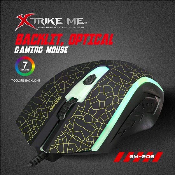 Gaming Mouse XTRIKE GM-206 BK Wired Mouse Lifestyle