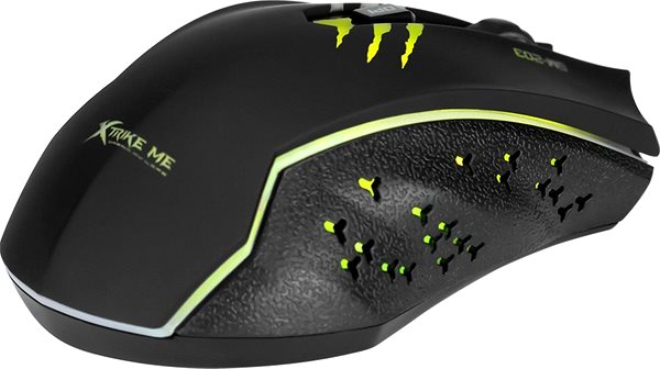 Gamer egér XTRIKE GM-203 BK Wired mouse Oldalnézet