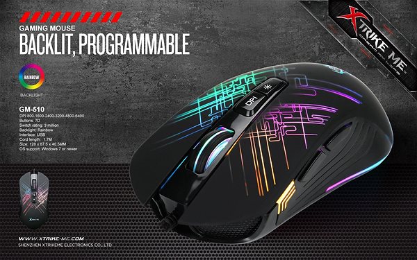 Gaming Mouse XTRIKE ME GM-510 Wired Gaming Mouse Lifestyle