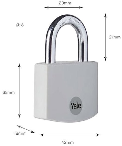 Lakat YALE YE3B/38/119/1/GR 3 kulcs ALU ...