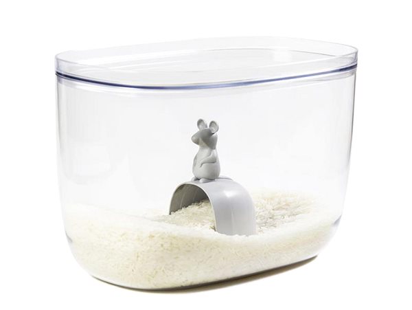 Dóza QUALY DESIGN Lucky Mouse 10298 Zásobník na ryžu s lopatkou 7 l ...