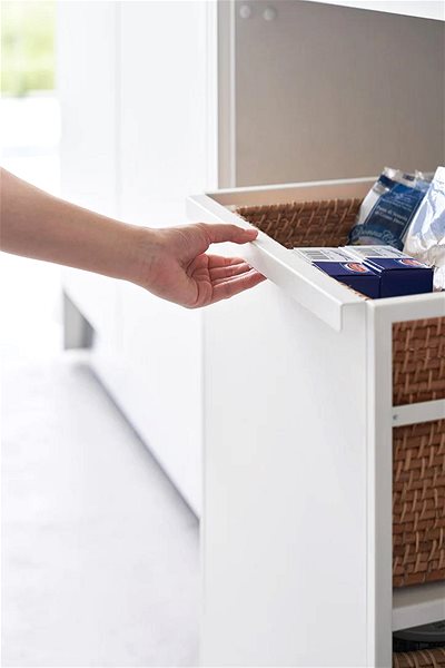 Shelf YAMAZAKI Semi-closed mobile shelf Tower 4810, white ...