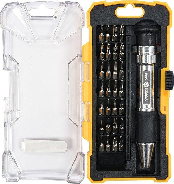 VOREL magnetic screwdriver with bit set 29pcs TO-64401.