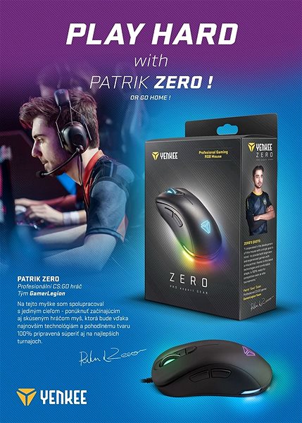 Gaming Mouse YENKEE Zero YMS 3000 e-Sport PRO Lifestyle