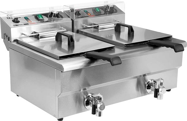 Deep Fryer YATO Double chamber fryer with valve 2x 5000W 2x16l, 380 / 400 V ...