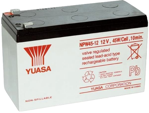 Szünetmentes táp akkumulátor YUASA 12V 7,5Ah Karbantartásmentes ólomakkumulátor NPW45-12 ...