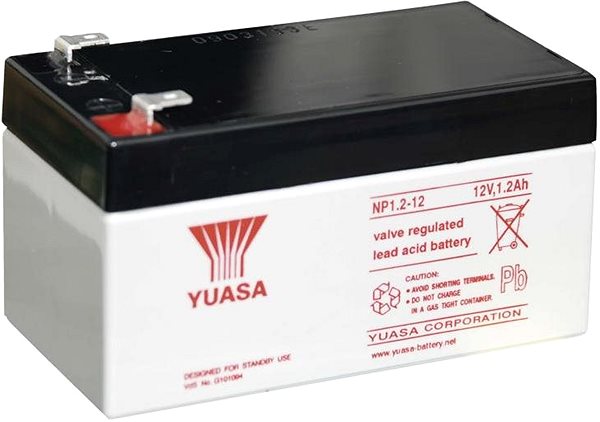 Szünetmentes táp akkumulátor YUASA 12V 1.2Ah karbantartásmentes ólomsavas akkumulátor NP1.2-12 ...