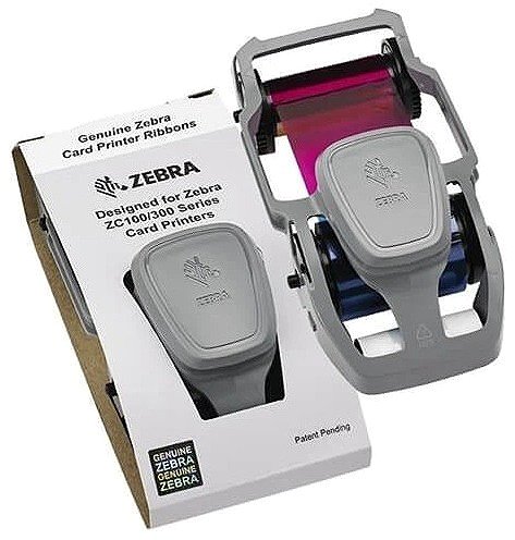 Zebra 800300-250EM thermal transfer ribbon, YMCKO, 200 prints (58 mm x 99 m), for ZC100/ZC300 .